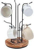 ORIGACH 360° Rotating Mug Tree for Large Cups with 8 Hooks, Black by ORIGACH