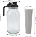 Aramox Cold Brew Iced Coffee Pitcher with Stainless Steel Filter and Spout Lid, Heavy Duty Glass Jar for Brewing and Pouring (2000ml) - Image 7