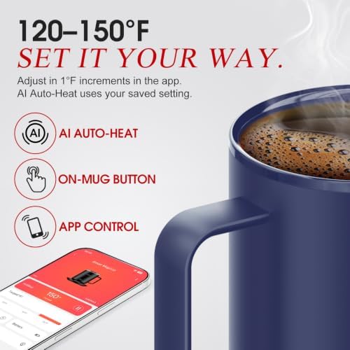 VSITOO S3 Plus 14oz Smart Self Heating Coffee Mug with Temperature Control - Image 5