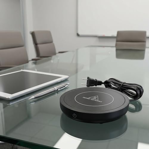 Artibetter Electric Mug Warmer with Touch Control and 3 Temperature Settings, 4 Hour Auto Shutoff Coffee and Tea Warmer for Home Office Use, Black Glass and Plastic Round Heating Pad with US - Image 3