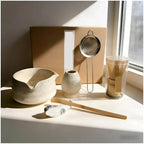 6-Piece Matcha Tea Set - Ceramic Bowl With Spoon, Whisk, And Powder Sieve Complete - Image 4