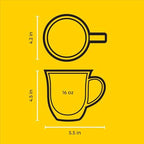 JoyJolt Serene Double Walled Insulated Glasses Coffee Mug (Set of 2) 13.5 Ounces - Image 2
