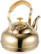 Stainless Steel Stovetop Tea Kettle with Wood Handle 1.5 L by YARDWE