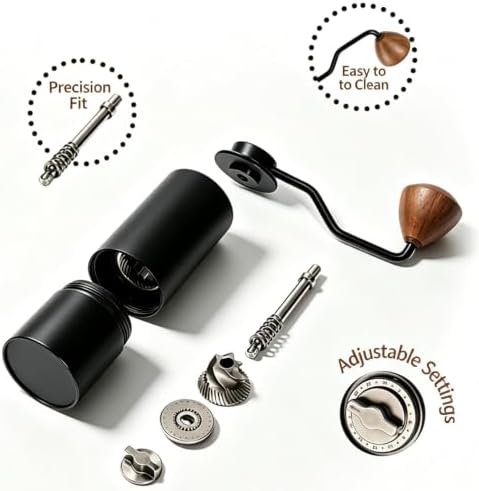 Portable Manual Coffee Grinder with Adjustable Stainless Steel Burr Mill - Image 4