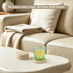 Natural Marble Coaster Set of 4.Round Drinks Coasters,Non-Ceramic/Non-Resin - Image 4