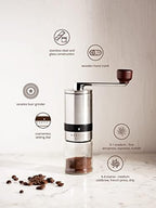 Manual Coffee Bean Grinder | 6 Coarseness Settings | Espresso, Cold Brew, French Press, Drip, | Burr Hand Mill | Home, Portable, Camping, Travel - Image 2