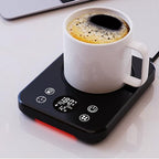 36W Electric Cup Warmer, Smart Display Electric Coffee Mug Warmer with 9 Temperature Settings, 12H Timer Auto Shut Off, for Desk, Office, Home, Water Milk Heater (1) - Image 2