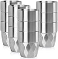 Beasea Stainless Steel Cups 10 oz, 12 Pack Bulk Stackable Insulated Stainless Steel Drinking Tumbler Cups Double Wall Metal Small Pint Glasses Tin Cups for Home Restaurant Office Party Camping by Beasea