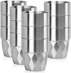 Beasea Stainless Steel Cups 10 oz, 12 Pack Bulk Stackable Insulated Stainless Steel Drinking Tumbler Cups Double Wall Metal Small Pint Glasses Tin Cups for Home Restaurant Office Party Camping by Beasea