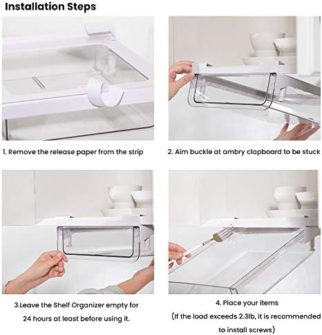vacane Under Shelf Storage Drawer, Under Cabinet Spice Rack, Spice Organizer for Drawer Pull Out, Under Cabinet Basket Hanging Holder for Cupboard Pantry - Image 6