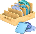 Retro Shaw Lid Organizer for Plastic Lids, with 5 Adjustable Dividers by RetroShaw