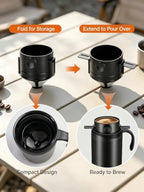 Portable Pour-Over Coffee Mug with Stainless Steel Filter - Image 4