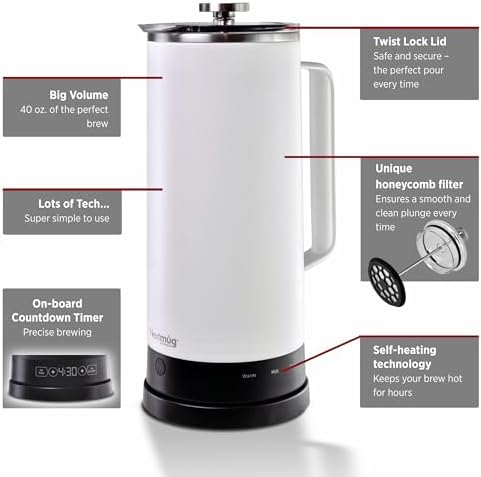 Nextmug Press - Temperature-Controlled, Self-Heating French Press - Image 2