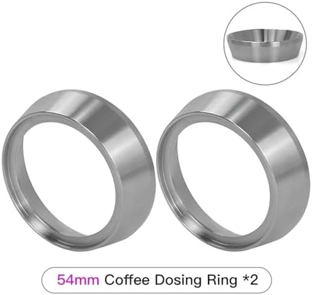 Coffee Dosing Ring 54mm Stainless Steel Barista Funnel,Compatible For Breville,Sage Portafilter Espresso Machine Accessories Tools(2pcs Dosing Ring) - Image 2