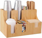 Coffee Station Organizer Pods Holder for Counter, Farmhouse Wood Coffee Bar Accessories and Tea Condiment Basket Storage Organizer Decor,Bamboo 06 by Unknown