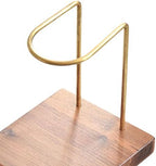 Pour Over Coffee Stand Coffee Drip Maker Stand Holder Dripper Stand Coffee Rack Brass Structure with Wooden Base for Quiet Suitable - Image 3