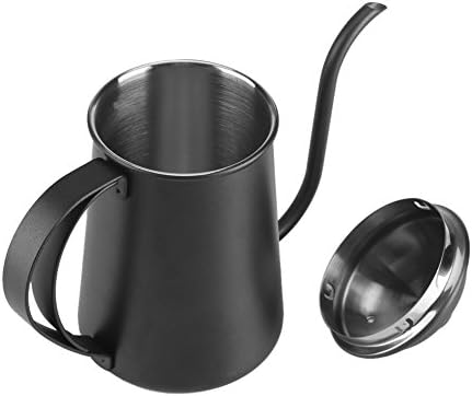 650ML Stainless Steel Gooseneck Spout Kettle Coffee Tea Home Brewing Drip Pot(black) - Image 3