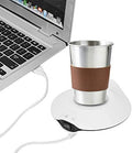 USB Coaster,Cup Pad,Coaster,USB Charging Mat,Insulated Pad Mat,Dual Use USB Cooler Warmer Cup Coffee Tea Beverage Cans Cooler & Warmer Heater Chilling Coasters,(White) by Yoidesu