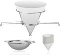 10 Inch Maple Syrup Filter Kit – 10 Pack Non-Woven Filter Papers – 304 Stainless Steel Mesh Strainer, 2-Layer Filtration System, Multi-Purpose Daily Filtration by GOWARM