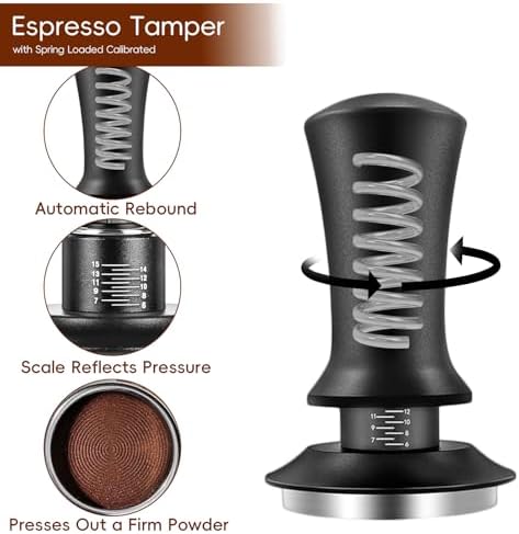8 PCS Espresso Accessories with Wooden Storage Box, Espresso Tool Kit with Espresso Tamping Station, Distributor, Stirrer, Dosing Funnel, Needle Distributor, Puck Screen (54mm) - Image 4