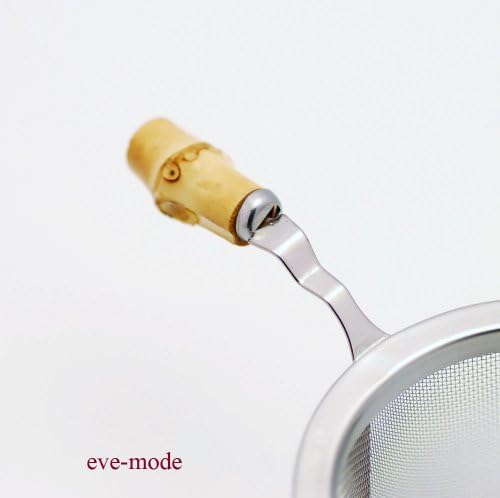 eve-mode 18-8 stainless steel tea strainer with genuine bamboo pattern 74-55 size 74mm depth 55mm - Image 4