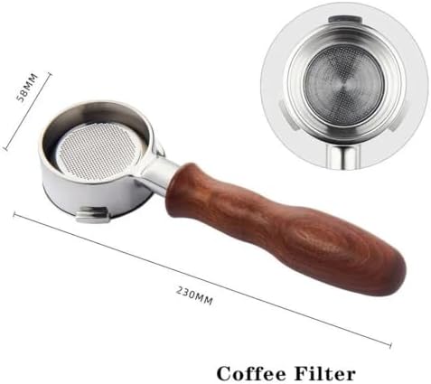58 MM 3ears Bottomless Portafilter,Compatible With Barsetto,Compatible With Oster,Coffee Machine Stainless Steel Espresso Handle Filter Barista Tool(58mm-D) - Image 2