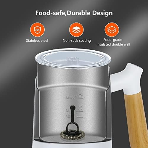 NEW Automatic Hot and Cold Milk Frother Warmer for Latte, Foam Maker for Coffee, Hot Chocolates, Cappuccino (Color : 220-240V EU Plug) - Image 4