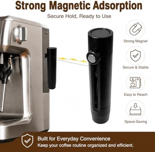 Magnetic WDT Tool, 0.4mm Needle Distribution Tool for Espresso, Retractable Coffee Stirrer for Clump-Free Extraction, Fits 51/54/58mm Portafilters - Image 2