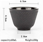 tetsubin workshop japanese cast iron kettle fitting Polka Dot Hobnail teacup and saucer - Image 4