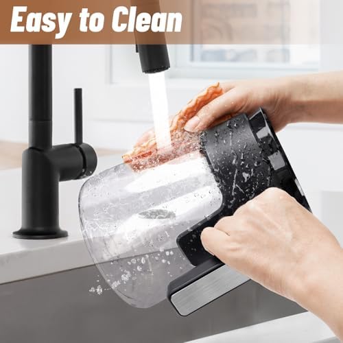 12 Cup Coffee Pot Replacement for Ninja Coffee Maker CFP101 CFP201 CFP301 CFN601 CFP250A CFP300 CFP307, Glass Carafe Replacement with Brew-Through Lid, Ninja Coffee Pot Replacement with Sturdy Handle - Image 5