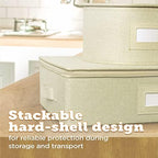 storageLAB Cup & Mug Storage Case | Hard Shell Felt Dividers | Cream - Image 4