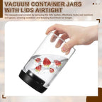uxcell Coffee Vacuum Container, 1800ml/60oz Glass Coffee Bean Storage Container with Lids for Spices Biscuits Loose Leaf Tea, Black Gold Tone - Image 3