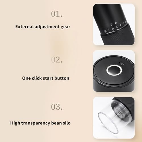 Ergonomic Hand Coffee Grinder with Ceramic Burrs Manual, Black B - Image 7