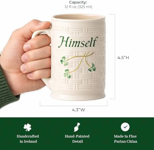 Belleek Classic Himself Mug | Fine Parian China | Made in Ireland - Image 3