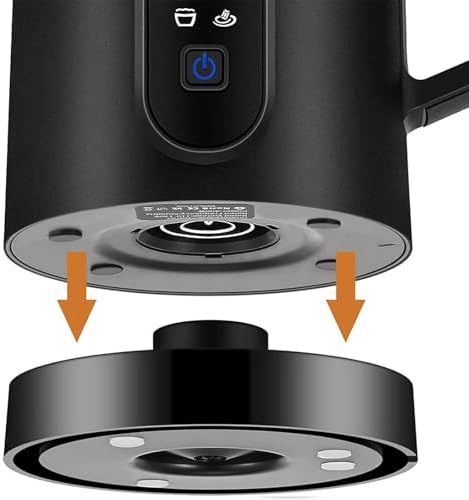 Milk Frother Electric, Stainless Steel Automatic Hot & Cold Milk Foamer with Touch Screen, Switching Modes At The Touch Of a Button, 590ml Large Capacity (White) - Image 7