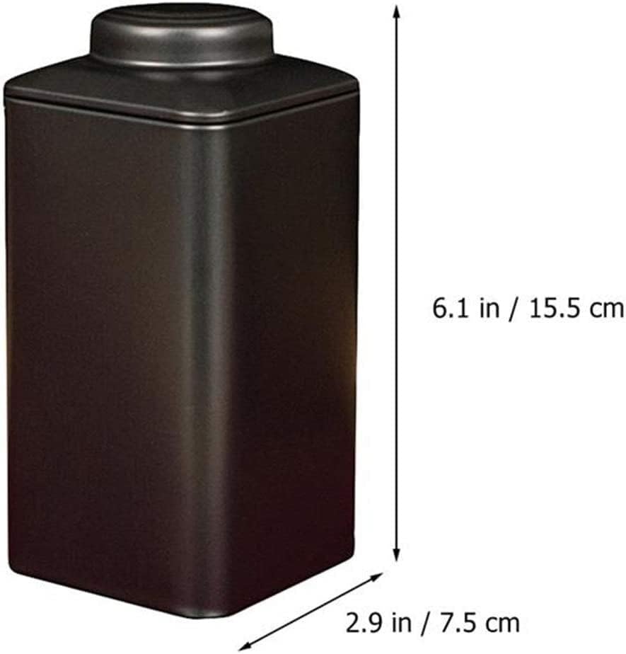 Tea Jar,2pcs Retro Tea Creative Tea Caddy Tinplate Tea Cans Sealed Storage Jars Iron Containers for Storing Loose Leaf Tea (Color : Style D) (Color : Style B) - Image 2