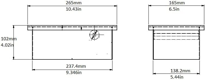 Rattleware Stainless Steel Open Bottom Knock Box Chute with Rubber Bar, 9in - Image 2