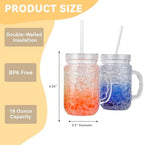Lily's Home Old Fashioned Glasses with Lids Straws and Handles, 16 oz Set of 4 – Clear Acrylic Tumbler Cups with Color Accents, Reusable Party Drinkware for BBQ, Poolside, Outdoor Events & Home Bar - Image 4