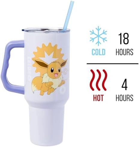 Silver Buffalo Pokémon Eevee, Stainless Steel Tumbler, 40oz - Image 3