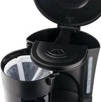 AronClix Drip Coffee Maker 600W Stainless Steel Compact with Reusable Filter Hot Plate (Black) - Image 3