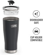 THERMOS ICON SERIES Stainless Steel Cold Tumbler with Slide Lock, 24 Ounce, Granite (Pack of 4) - Image 3