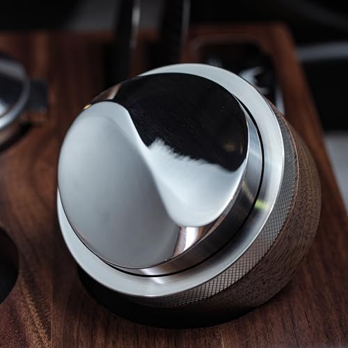 51mm Espresso Distribution Tool Walnut Coffee Distributor Adjustable Depth Stainless Steel Espresso Leveler Premium Espresso Machine Accessories For Coffee Bar - Image 4