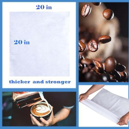 100 Pack Cold Brew Coffee Filters, 20" X 20" Commercial Cold Brew Bags, Brew Up To 5 LBS Coffee, Filter Bag, 5 Gallon Coffee Filter - Image 2