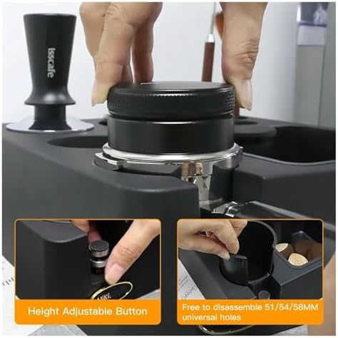 Espresso Tamping Station With Knock Box Coffee Portafilter Holder Stand 51mm 54mm 58mm For Delonghi Breville Barista Accessories - Image 4