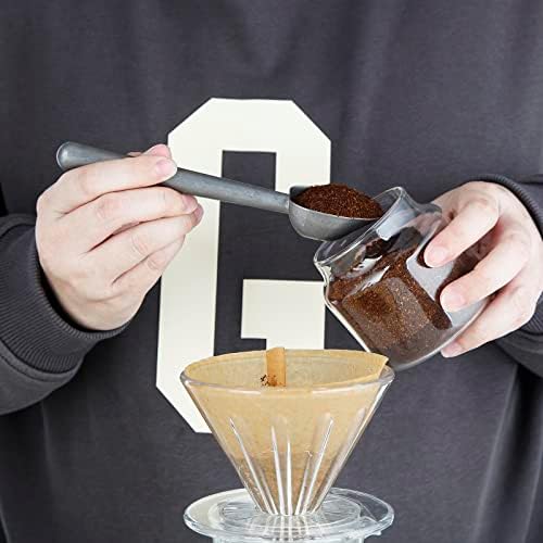 Easyworkz Stainless Steel Long Hollow Handle Coffee Scoop,7g Measuring Spoon,Vintage, Bundled with Nando French Press 23 oz Double Wall Insulated Thermal Coffee Maker - Image 4