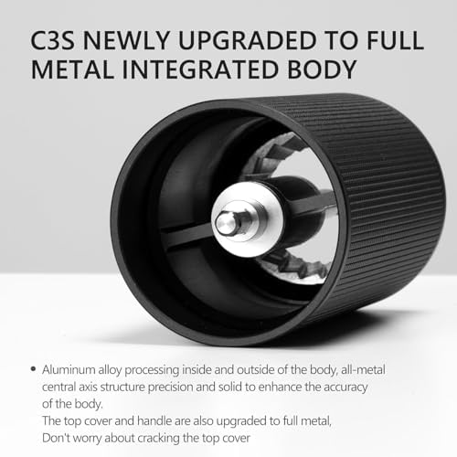 Featured Chestnut C3s Manual Coffee Grinder,Stainless Steel Conical Burr,Capacity 25g,Burr size 38mm，Portable manual grinder (black) - Image 3