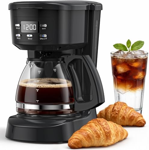 Coffee Maker, 5 Cup Programmable Drip Coffee Machine-Black by Kozeewarm