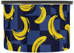 Dry Food Storage Containers Stainless Steel Storage Containers For Pantry Blue and Black Checkered Bananas Stackable Push Button 900ml - Image 2