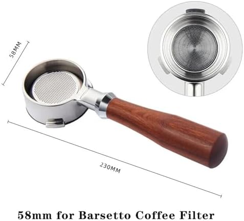 58mm 3 Ear Stainless Steel Bottomless Portafilter，Compatible For Breville，Mini/Max/VCF-126X Coffee Filter Accessory(58mm-E1) - Image 2
