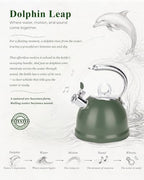 Harriet Whistling Tea Kettle for Stove Top, 2.5 QT Stainless Steel Teapot - Image 2